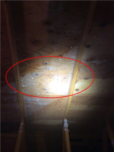 "Frosting" effects of poor venting and insulation